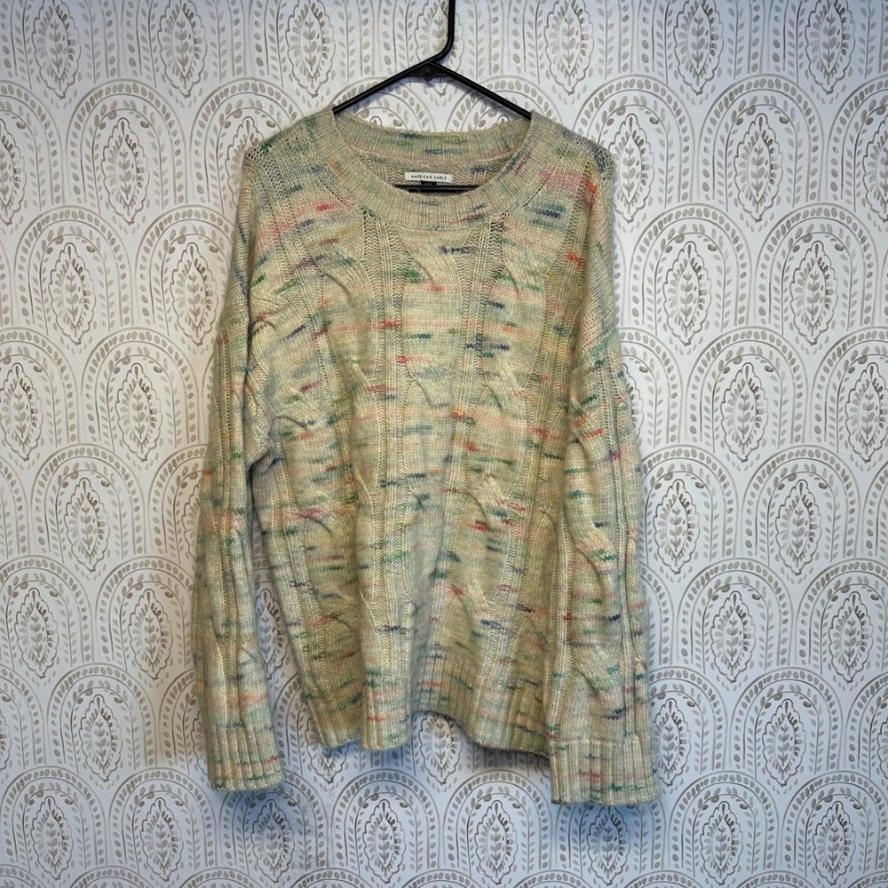 American Eagle‎ Outfitters Multicolor Cable Knit Sweater Women's Size L